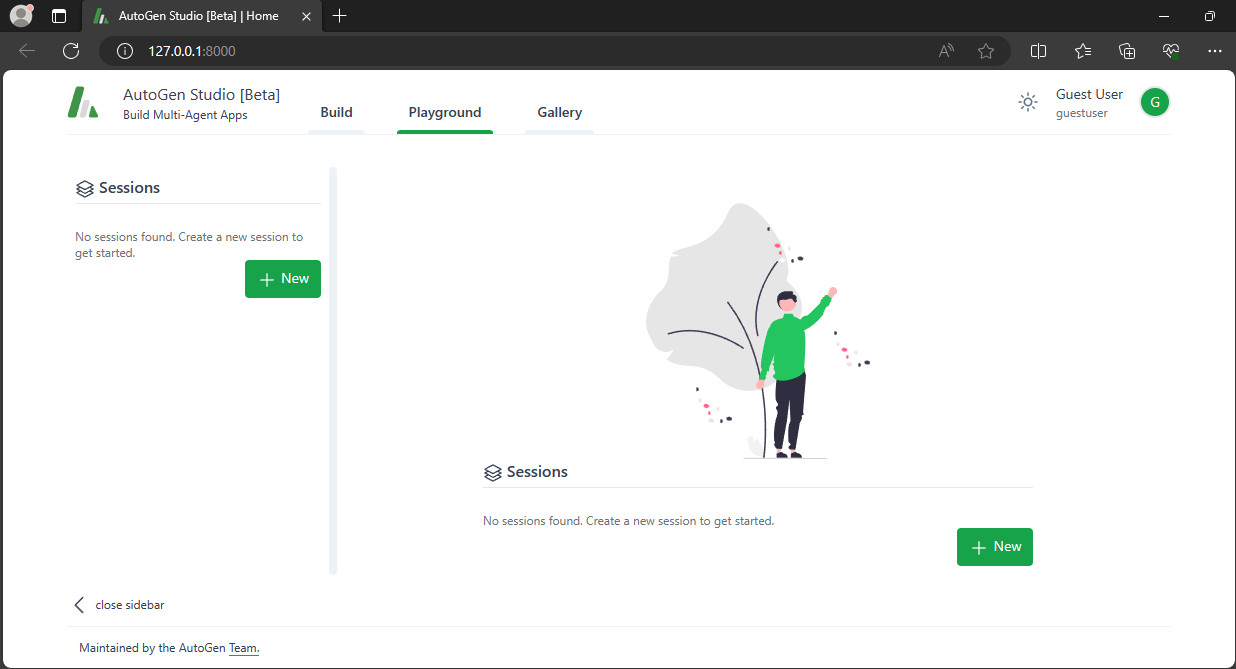 Autogen Studio page