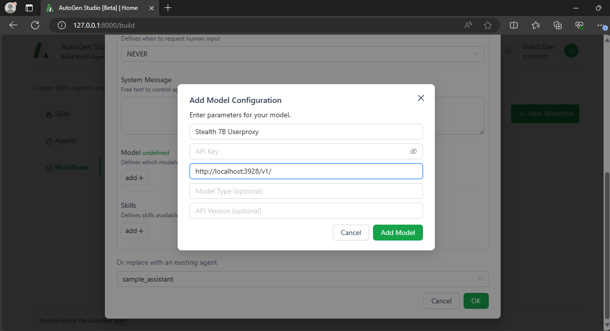 Create local LLM work flow with AutoGen